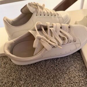Alexander McQueen Classic White Lace-Up Sneakers
